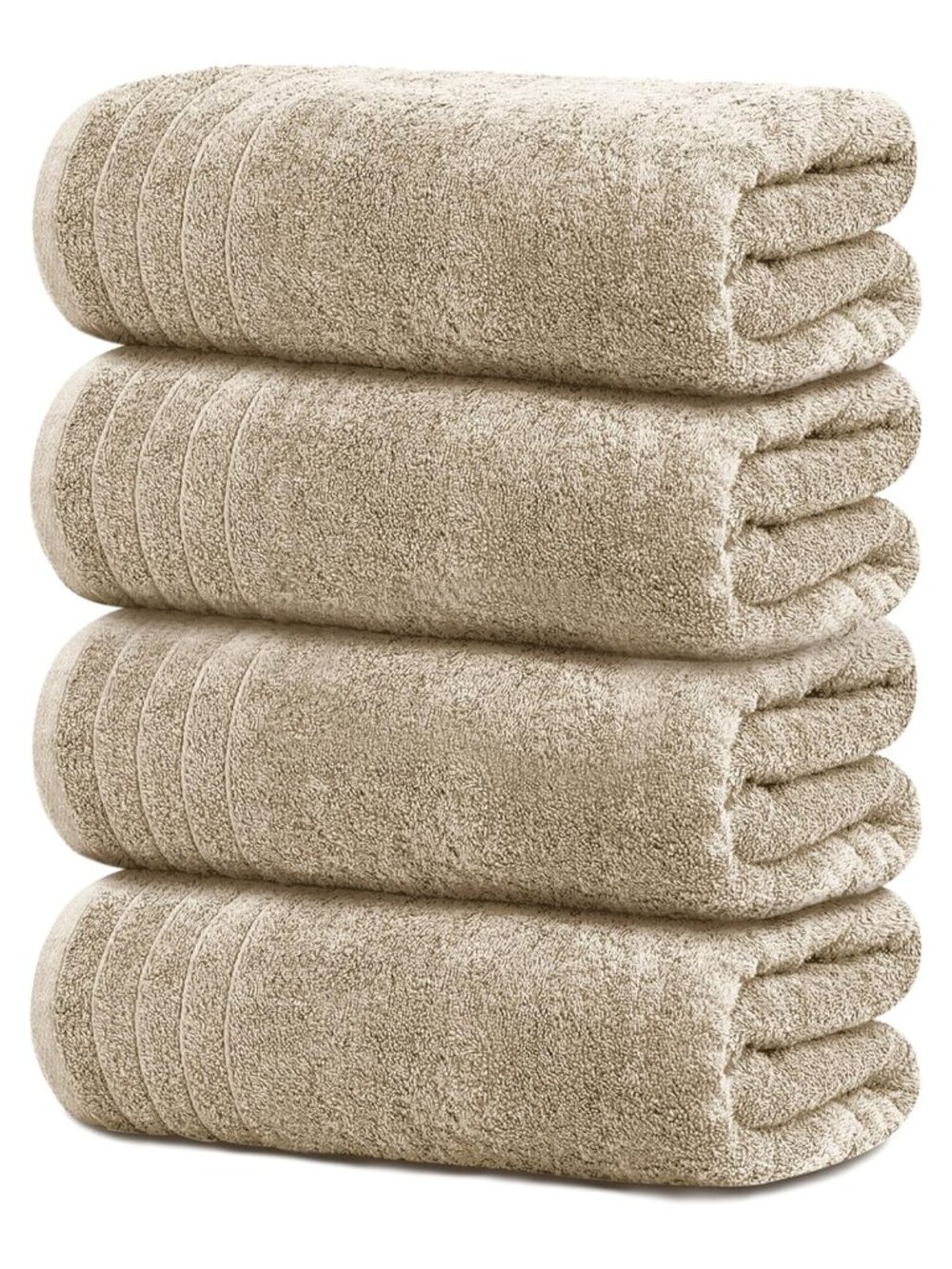 4-Piece Extra Large Bath Towels 30x60 in 100% Cotton Super Soft Quick Dry